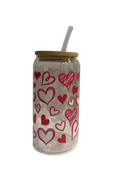 Bookish Glastumbler Hearts
