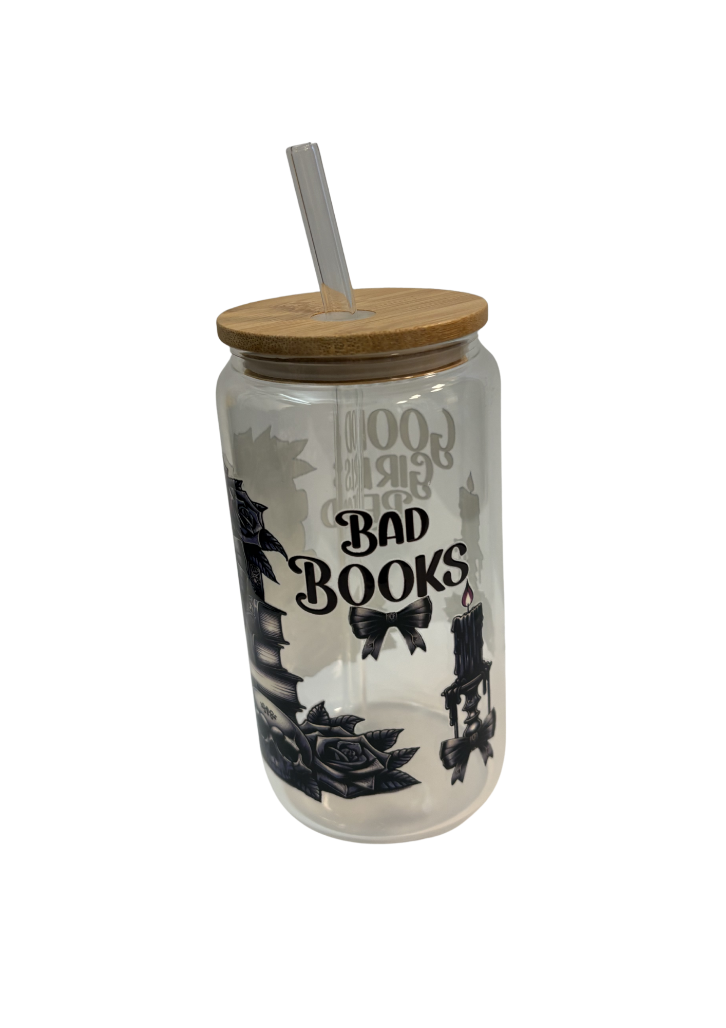 Bookish Glastumbler Bad Books