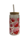 Bookish Glastumbler "Erdbeeren"