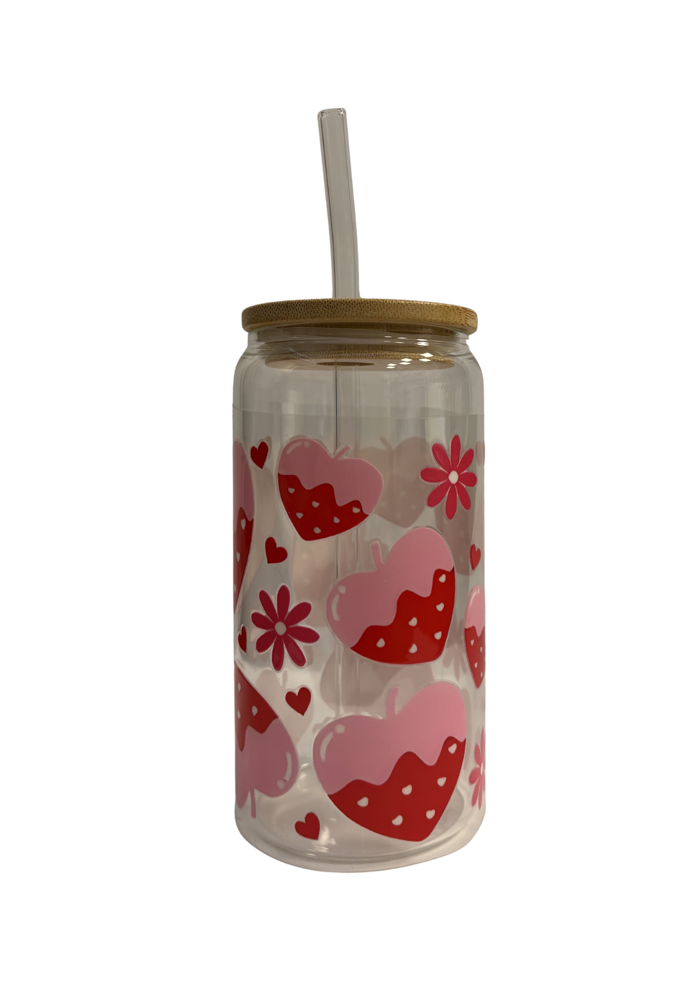Bookish Glastumbler "Erdbeeren"